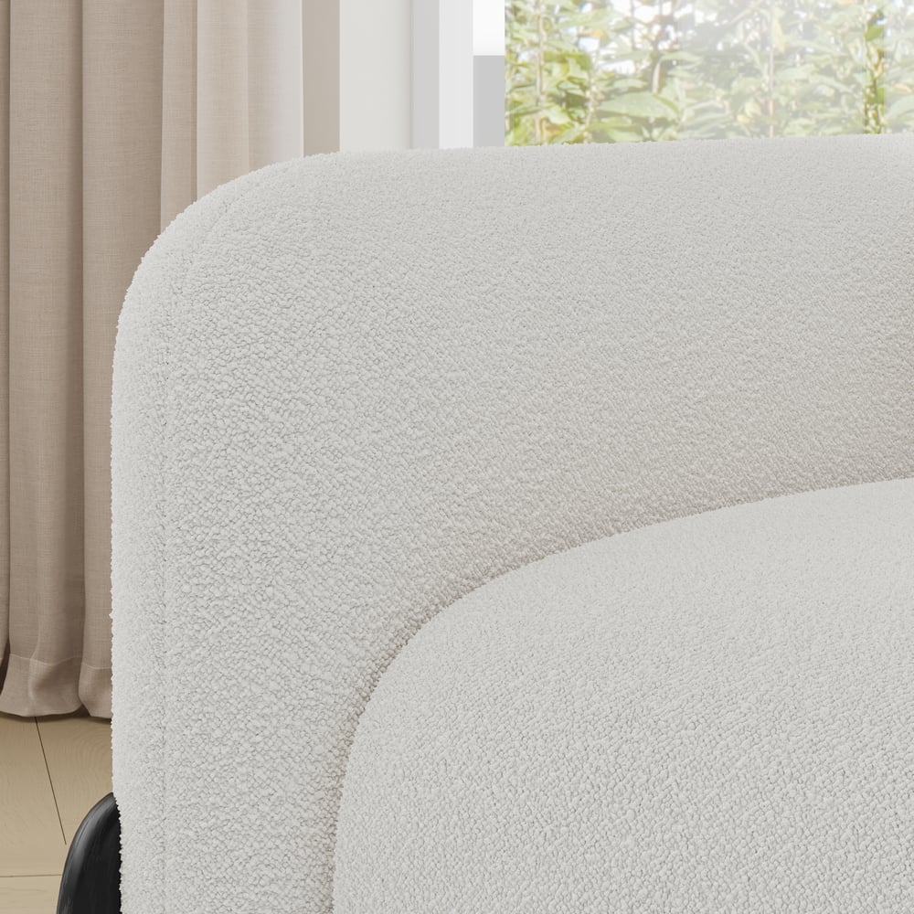 83" Curva Queen 3-Seater Boucle Pop Up Sleeper Sofa with Mattress window image