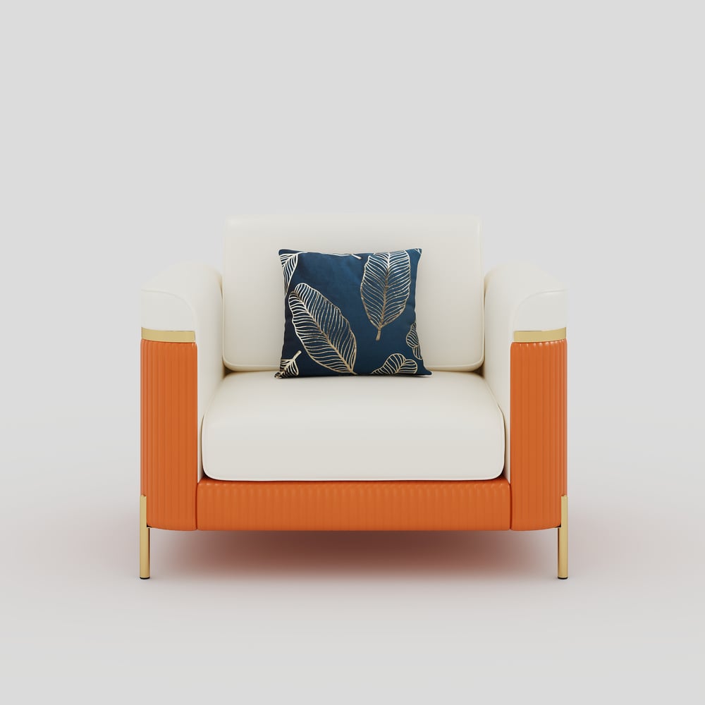 Vertex Modern Leather 3-Piece Living Room Sofa Set window image