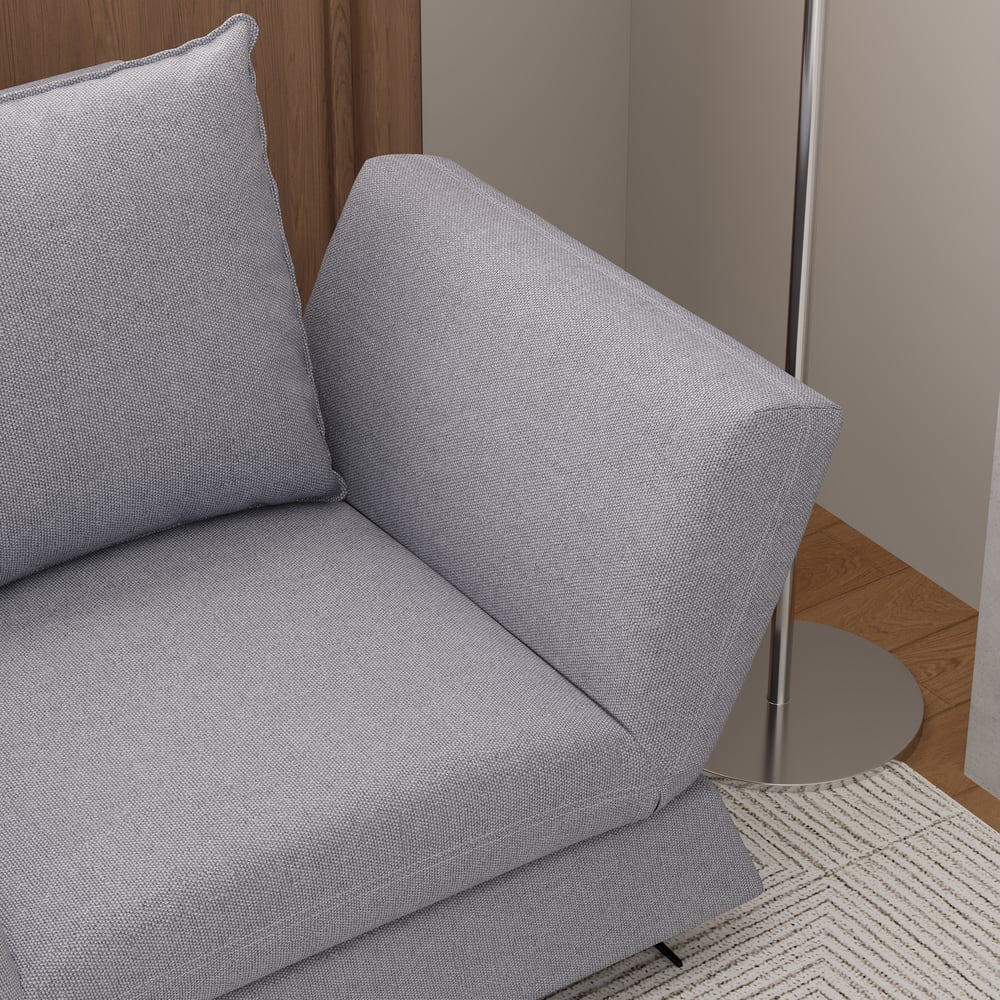 Canapé-lit convertible 2 places en lin image de fenêtre