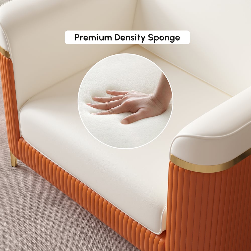 Vertex Modern Leather 3-Piece Living Room Sofa Set window image