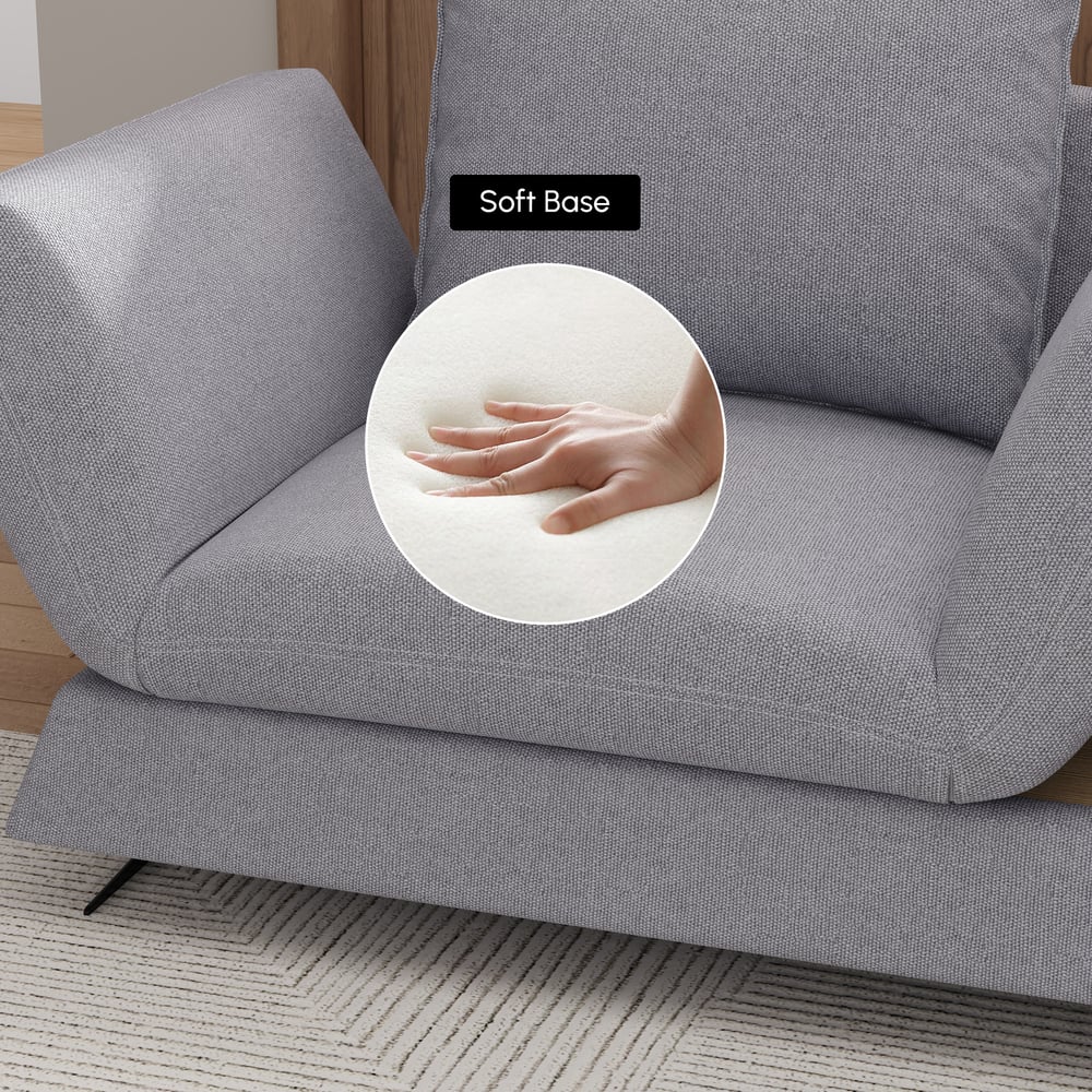 Canapé-lit convertible 2 places en lin image de fenêtre