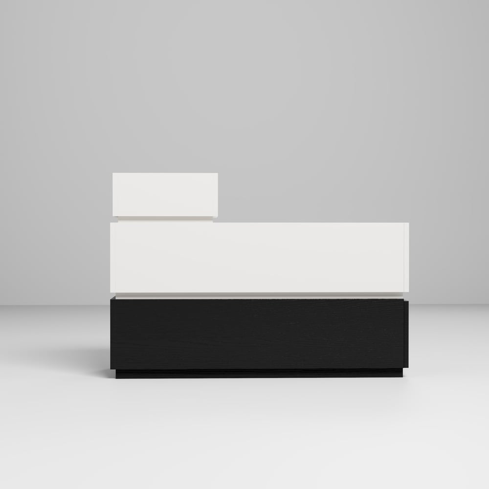 Sintered Stone Top Narrow Smart Side Table with Storage window image