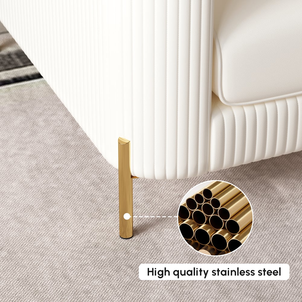 Vertex Modern Leather 3-Piece Living Room Sofa Set window image