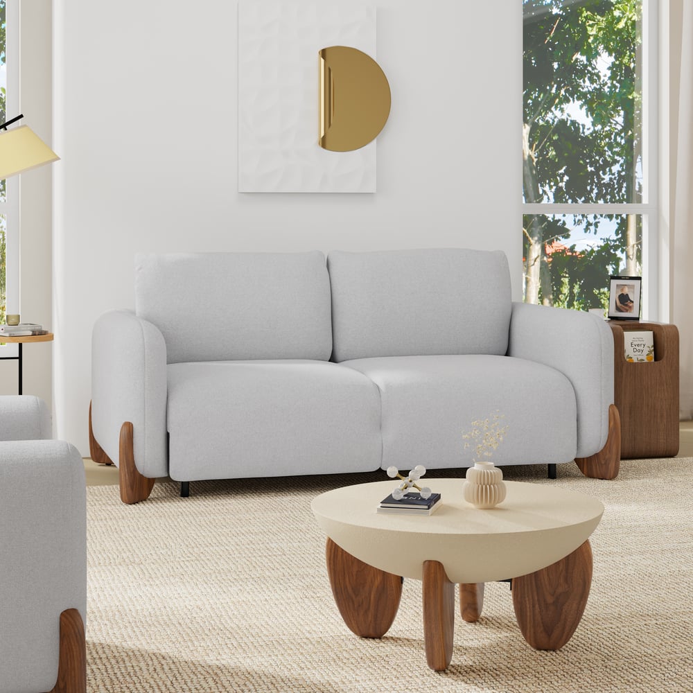 Curva Queen 3-Seater Sofa Bed Linen Pop Up Sleeper Sofa with Mattress window image