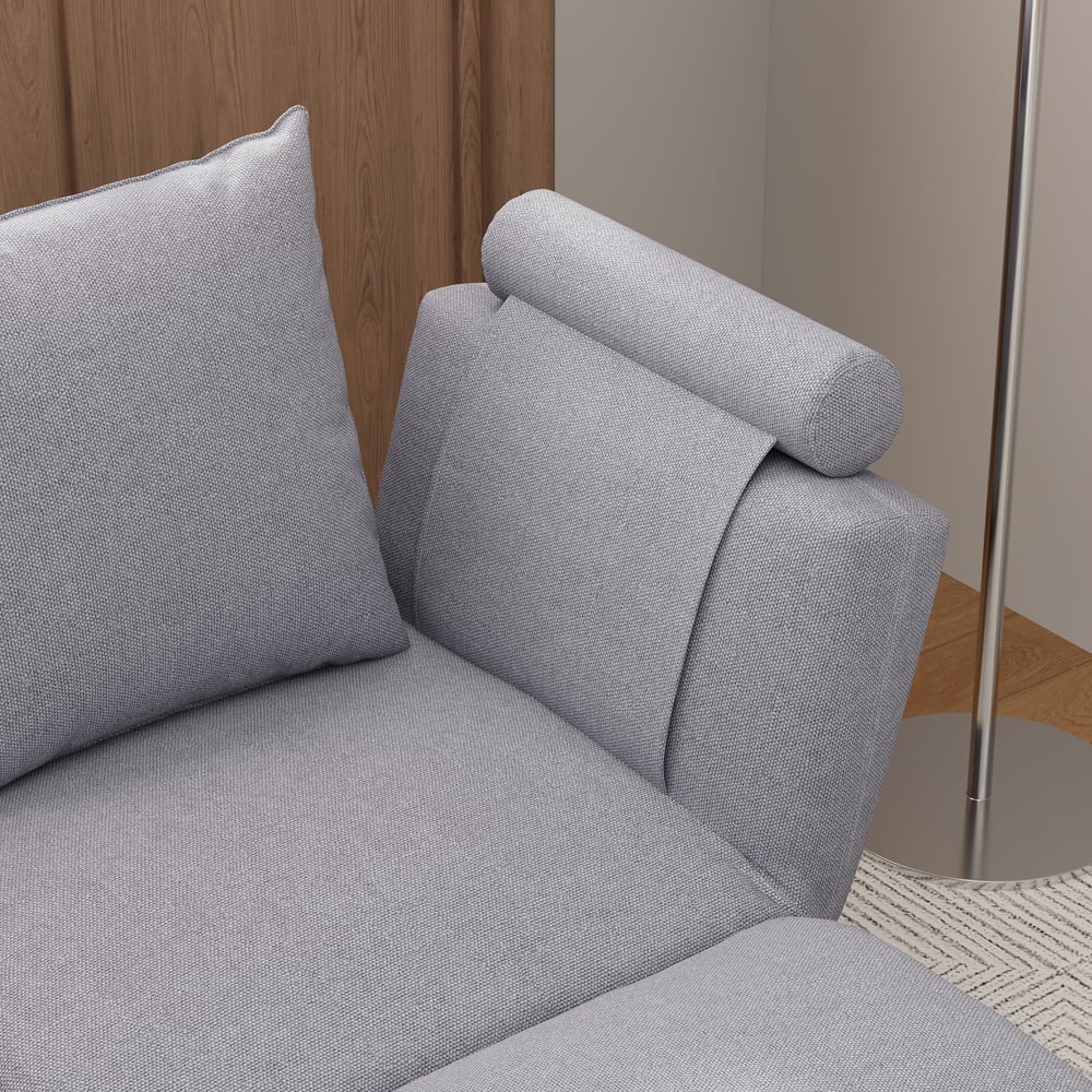 Canapé-lit convertible 2 places en lin image de fenêtre