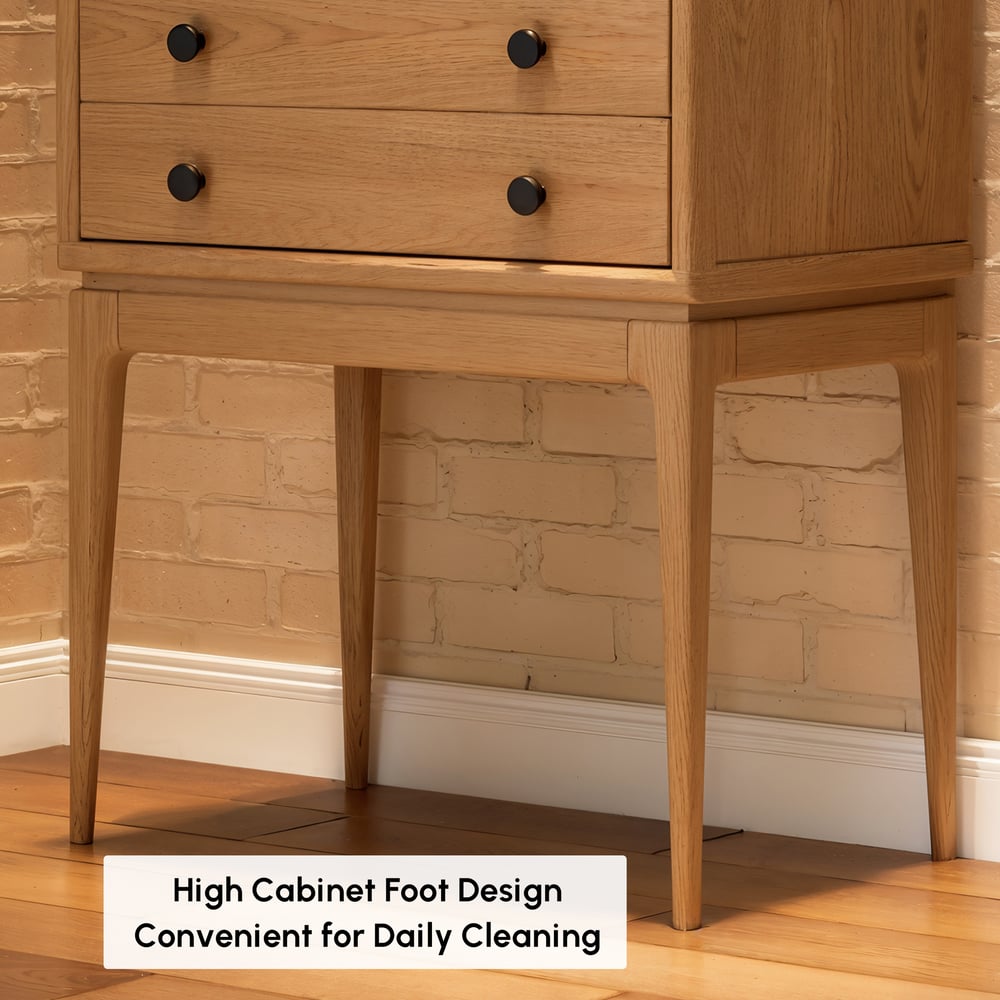 Tanic Mid Century Modern Chest Cabinet with Storage 3 Drawers of Ash Wood window image