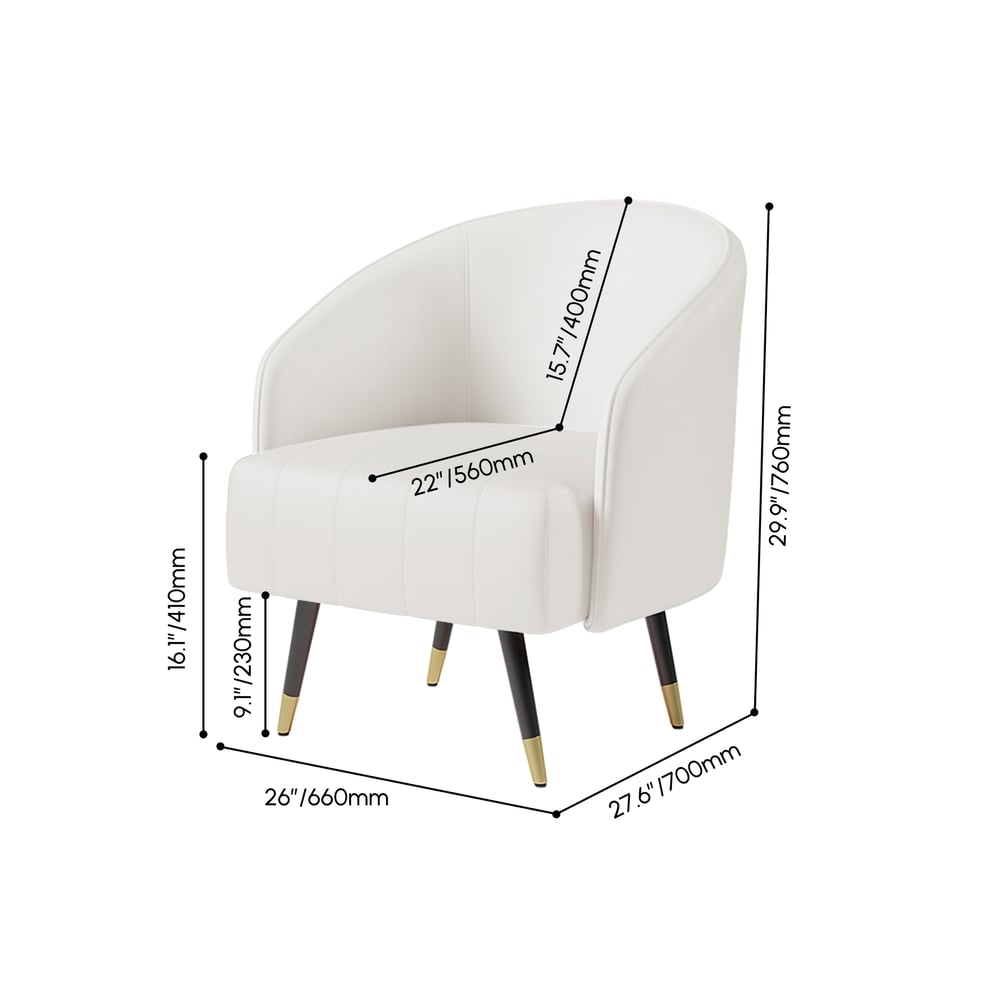 Cadeira de couro sintético com encosto alto Imagem com pesos e dimensões