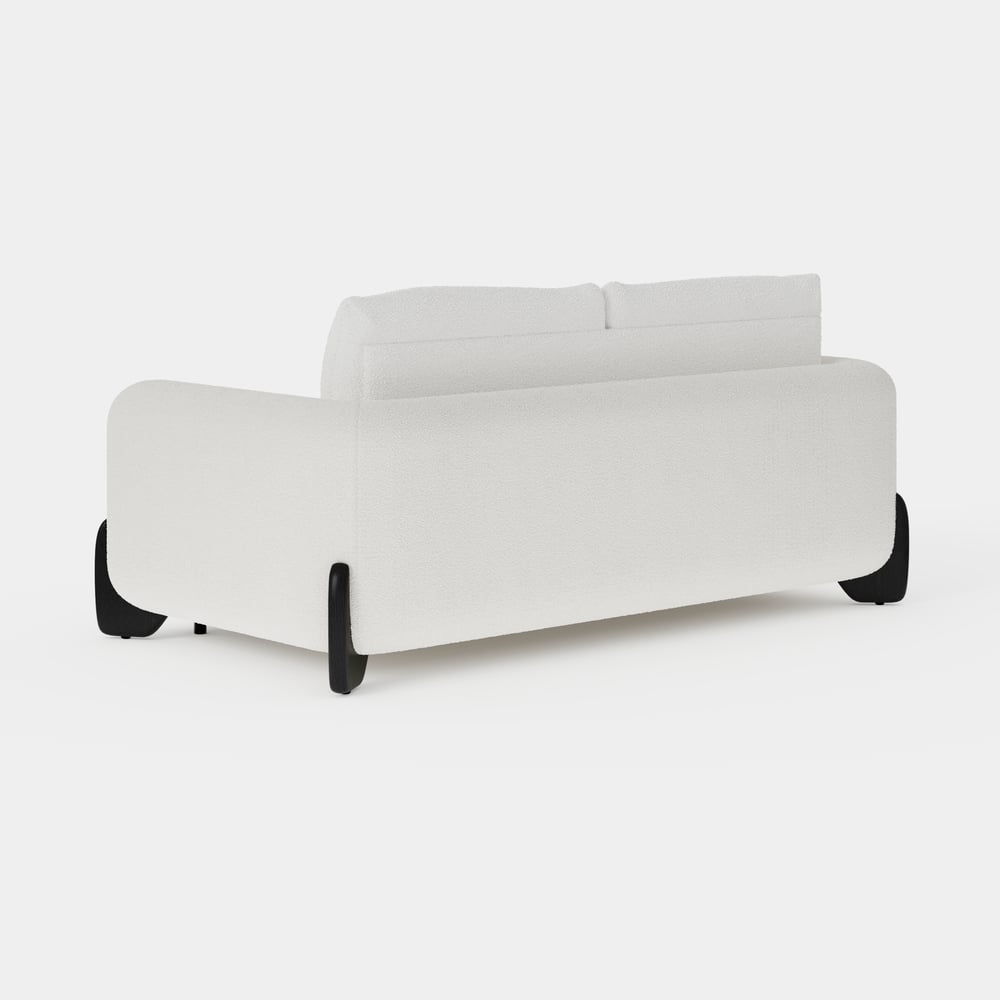 83" Curva Queen 3-Seater Boucle Pop Up Sleeper Sofa with Mattress window image