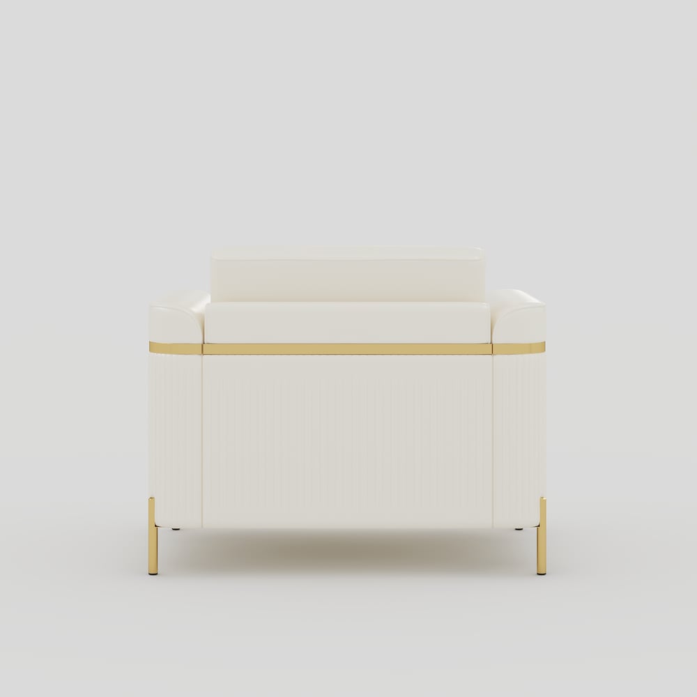 Vertex Modern Leather 3-Piece Living Room Sofa Set window image