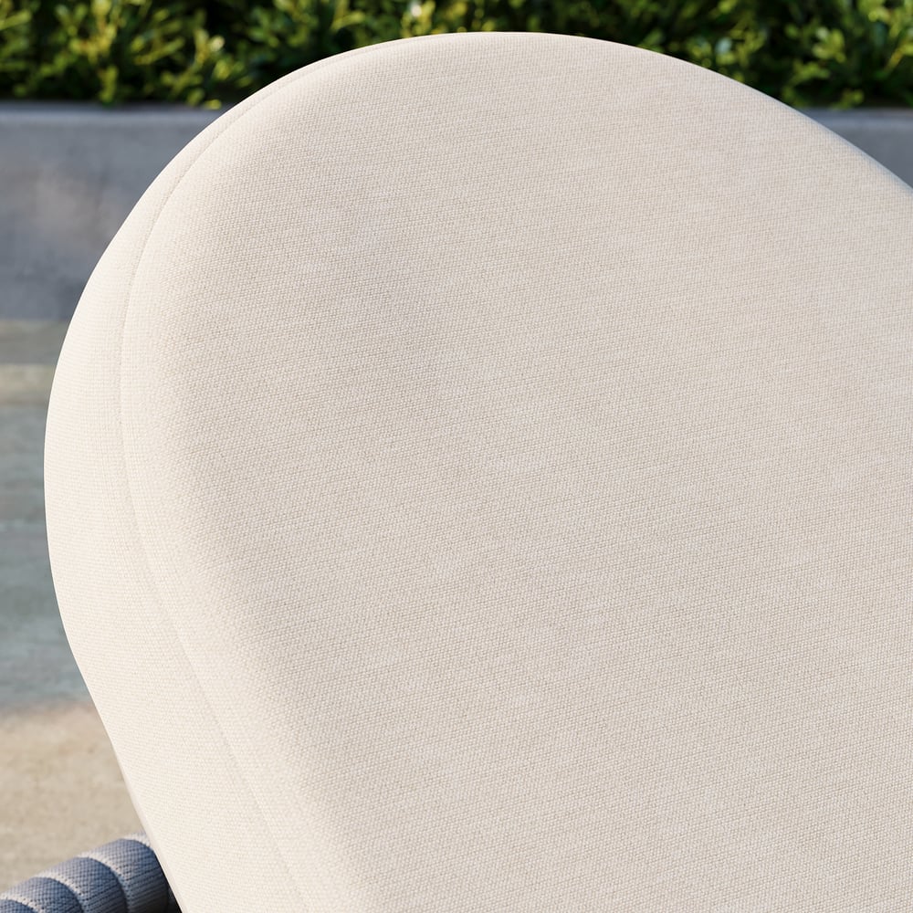 Tatta Woven Rope Outdoor Light Gray Adjustable Patio Chaise Lounge window image