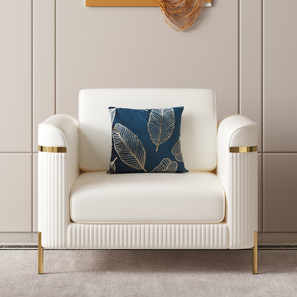 Vertex Modern Leather 3-Piece Living Room Sofa Set window image