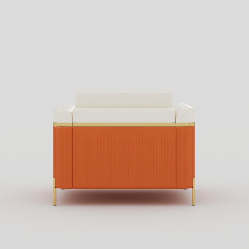 Vertex Modern Leather 3-Piece Living Room Sofa Set window image