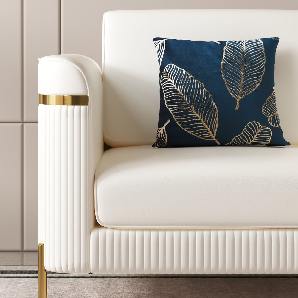 Vertex Modern Leather 3-Piece Living Room Sofa Set window image