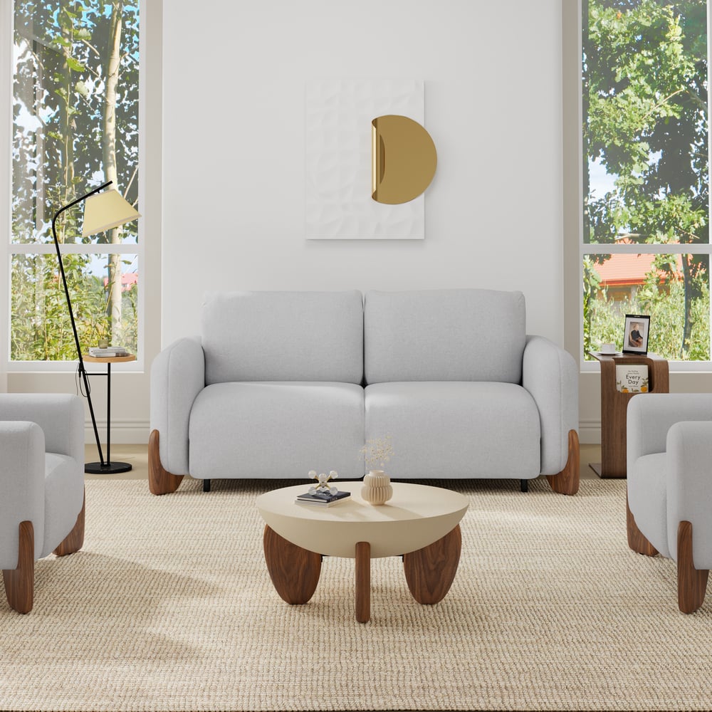 Curva Queen 3-Seater Sofa Bed Linen Pop Up Sleeper Sofa with Mattress window image