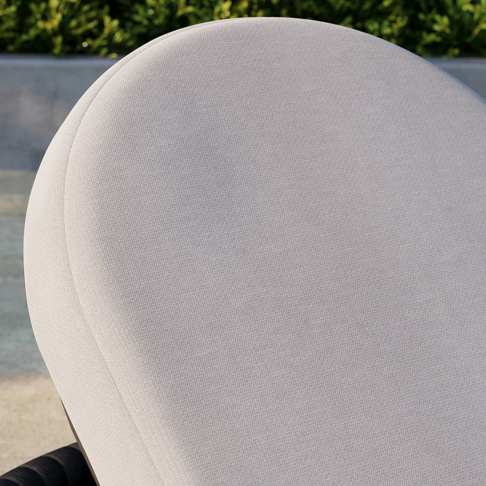 Tatta Woven Rope Outdoor Dark Gray Adjustable Patio Chaise Lounge window image