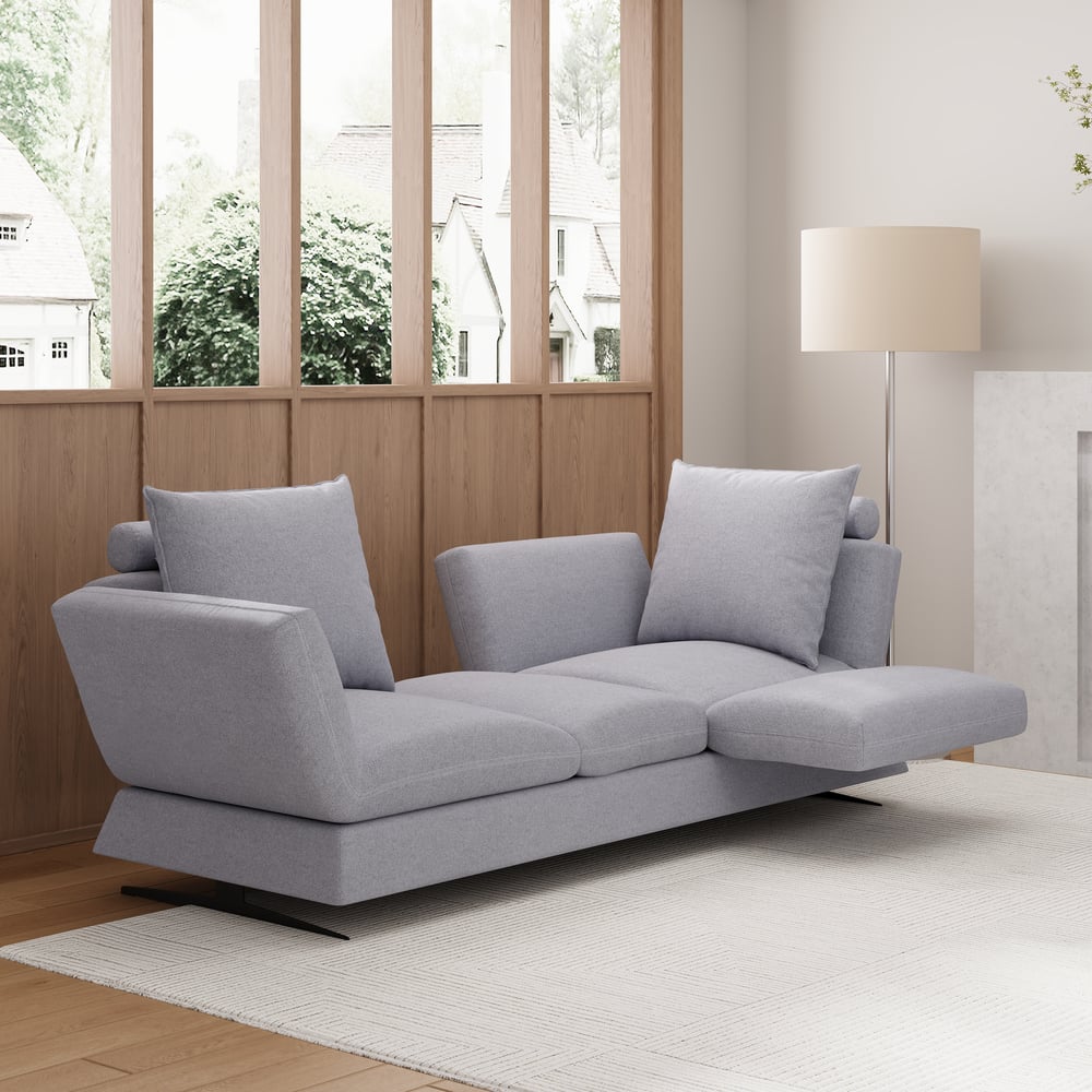 Canapé-lit convertible 2 places en lin image de fenêtre