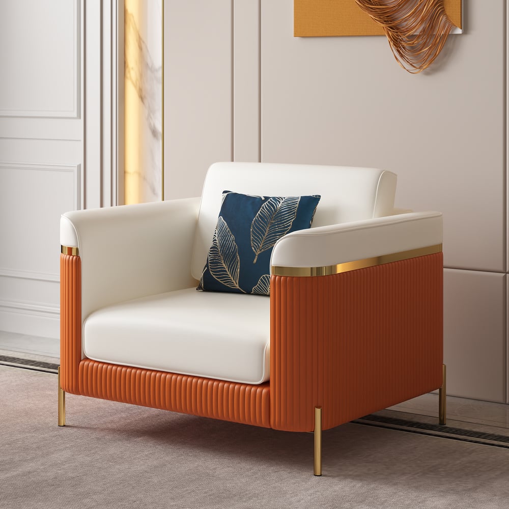 Vertex Modern Leather 3-Piece Living Room Sofa Set window image