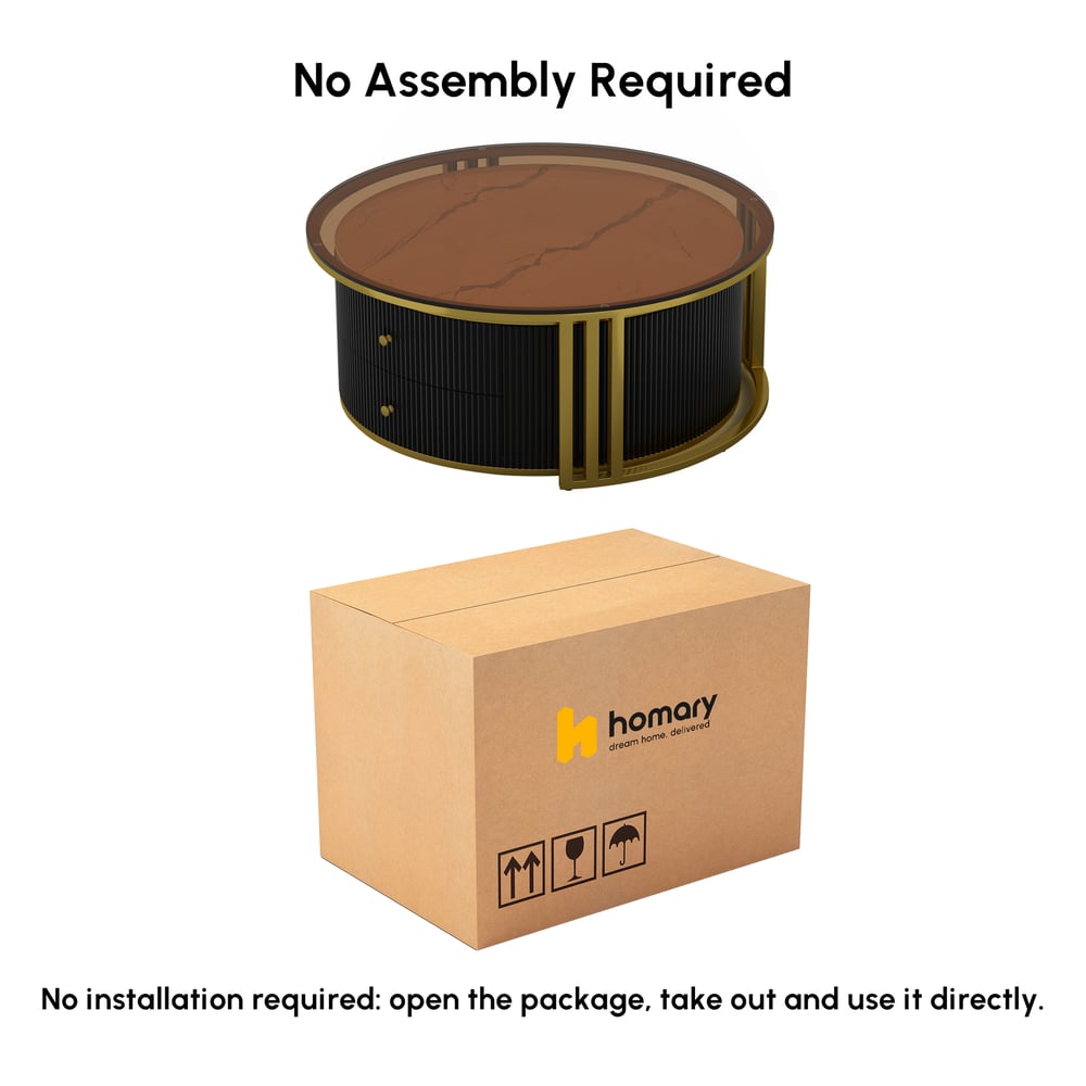 Grovyn 28"-32" Round Sintered Stone Glass Nesting Coffee Table Set window image