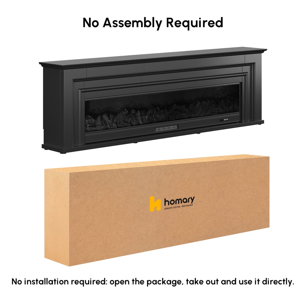 78.7" Electric Fireplace TV Stand with Remote Control window image