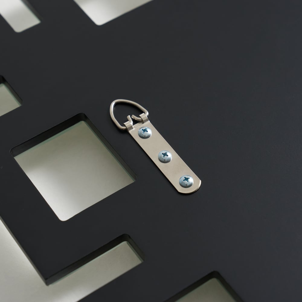 Rectangular 35" Decorative Wall Mirror with Geometric Beveled Frame window image