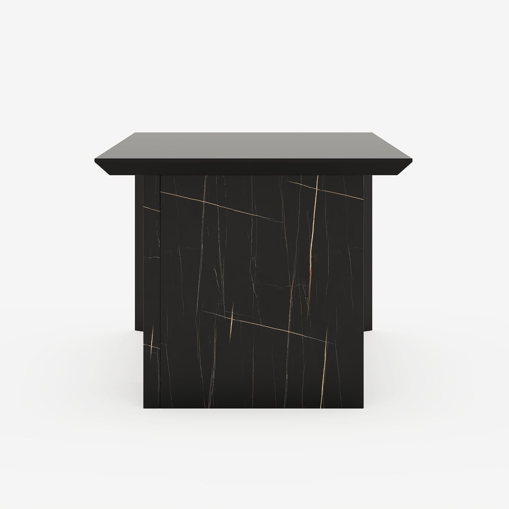 Modern Glossy Black Home Office Desk with Movable File Cabinet (1520mm) window image