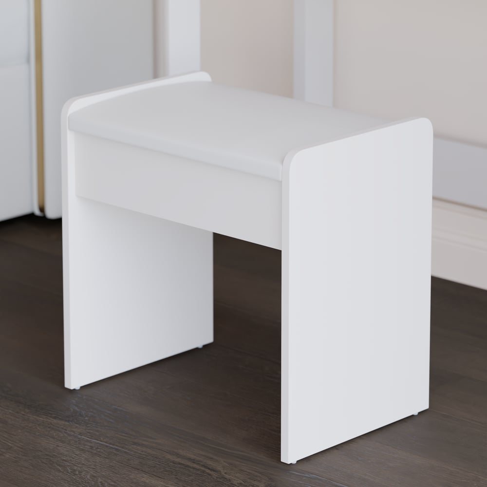 50" Fluted Makeup Vanity Set with Charger & LED Mirror window image