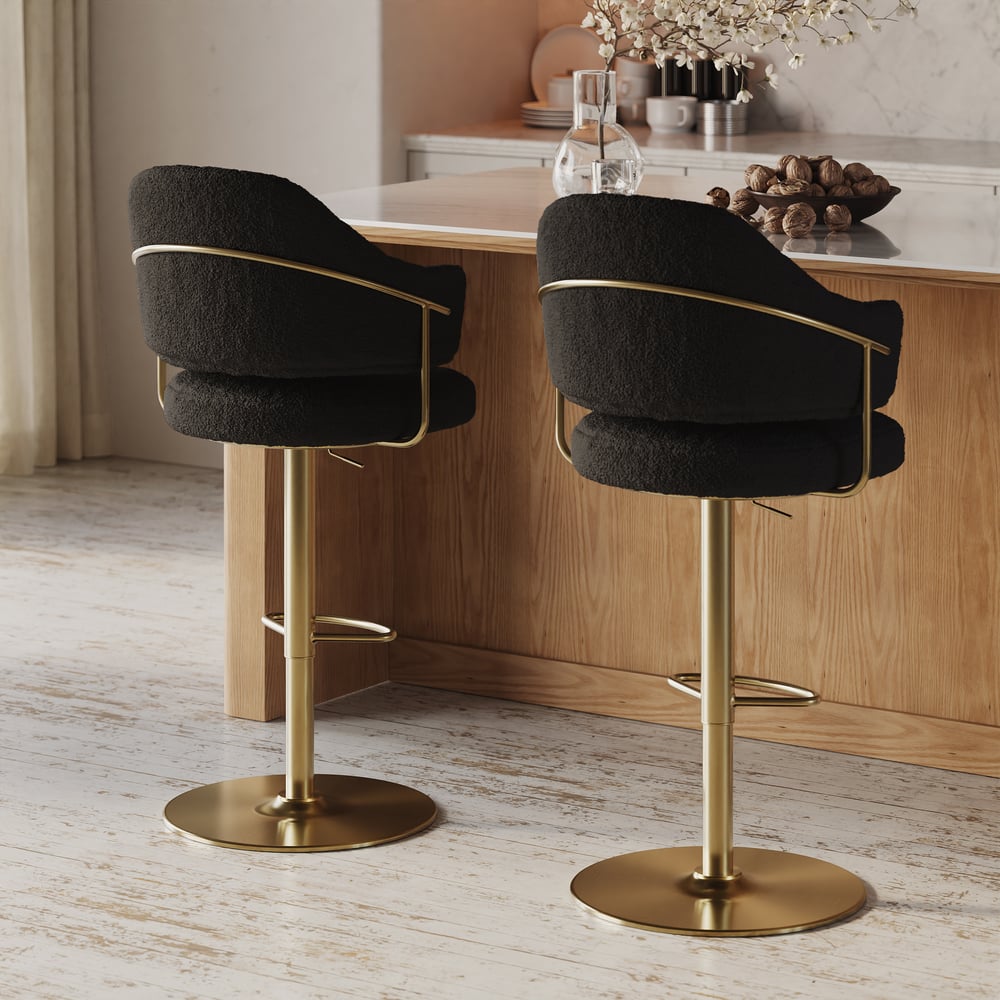 Customer Reviews for Modern Boucle Adjustable Counter Stool with Swivel Base