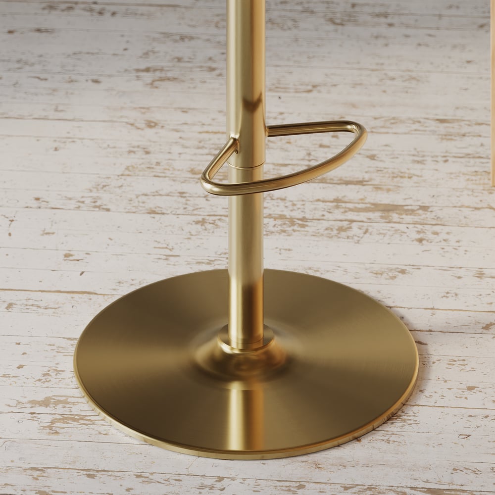 Modern Boucle Adjustable Counter Stool with Swivel Base window image