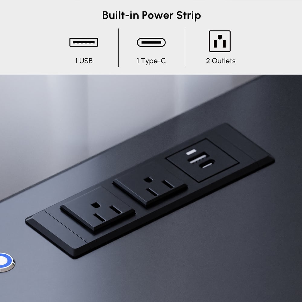 Lumio 47" Smart Makeup Vanity Set Retractable  Dressing Table with Mirror & Lights window image