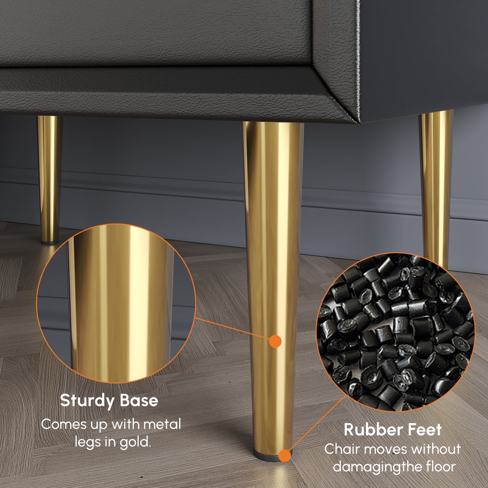 Sintered Stone Top 2-Drawer Leather Nightstand  Set of 2 window image