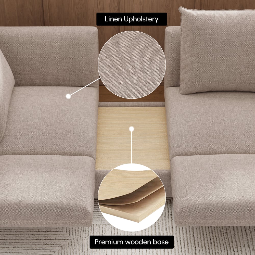 2130 mm draaibare converteerbare slaapbank van katoen en linnen Vensterafbeelding