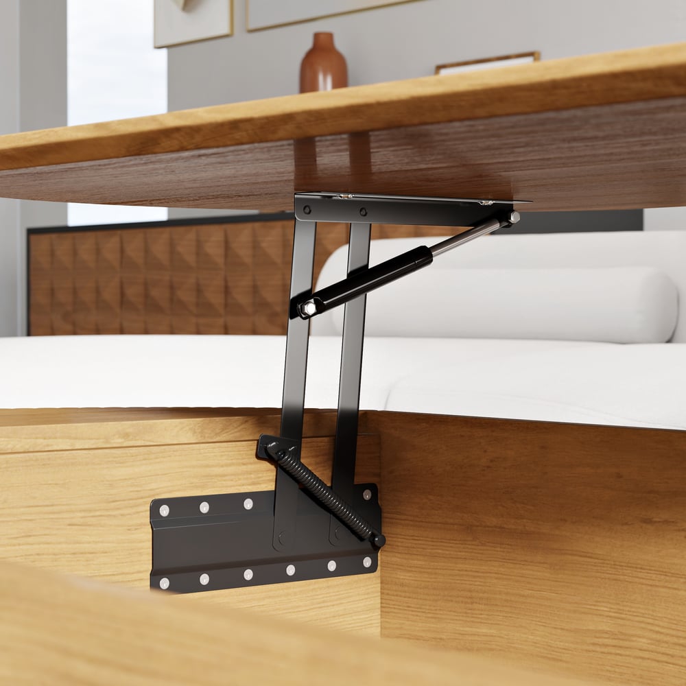 Table basse ovale à plateau relevable naturel de 1200 mm, moderne du milieu du siècle image de fenêtre