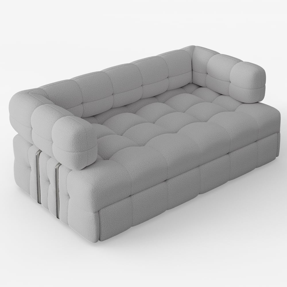 1670mm Boucle Convertible rozkładana sofa rozkładana kanapa 2-osobowa obraz okna