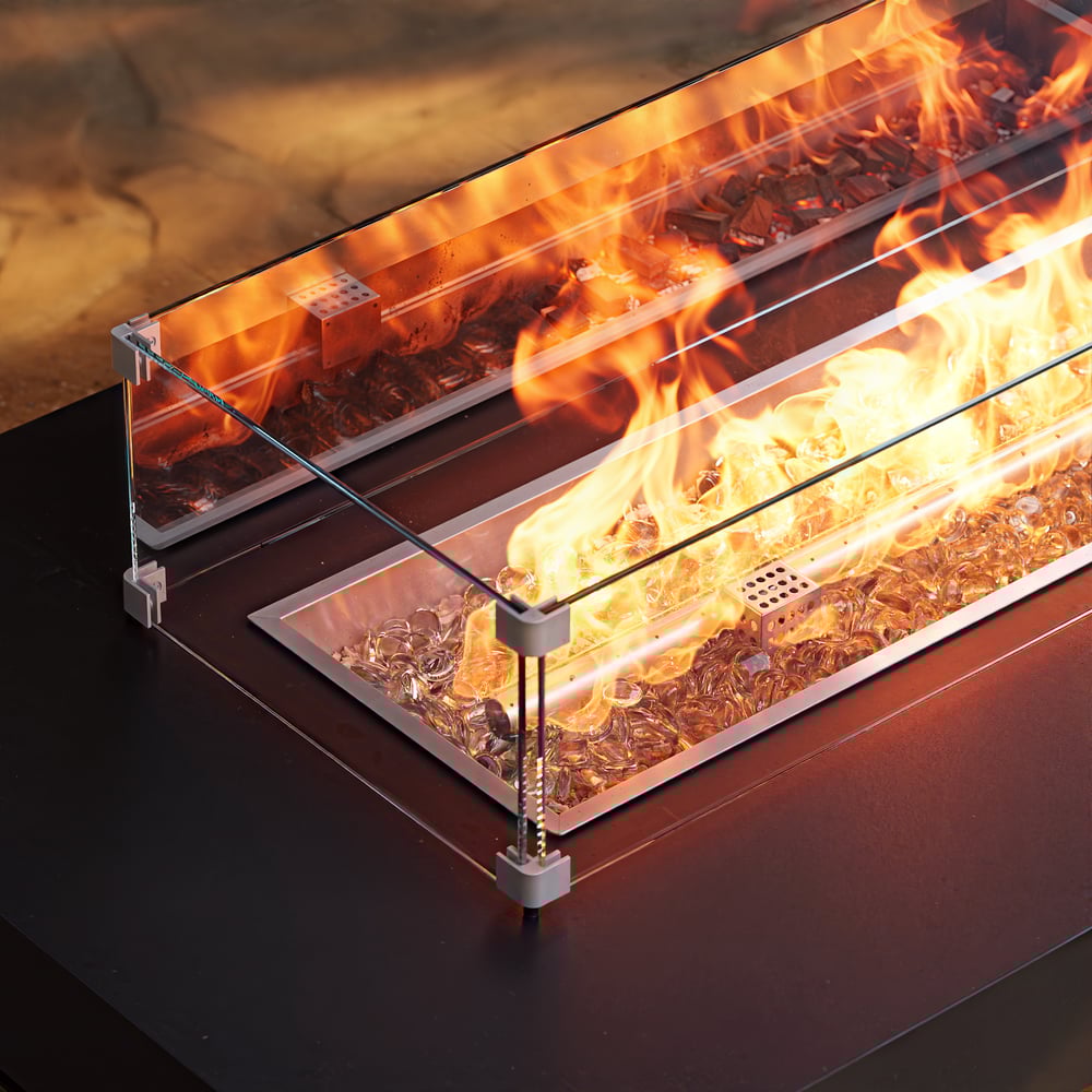 Axis 47.2" Smokeless Metal Propane Fire Pit Table with Lid Cover for Outdoor Patio window image