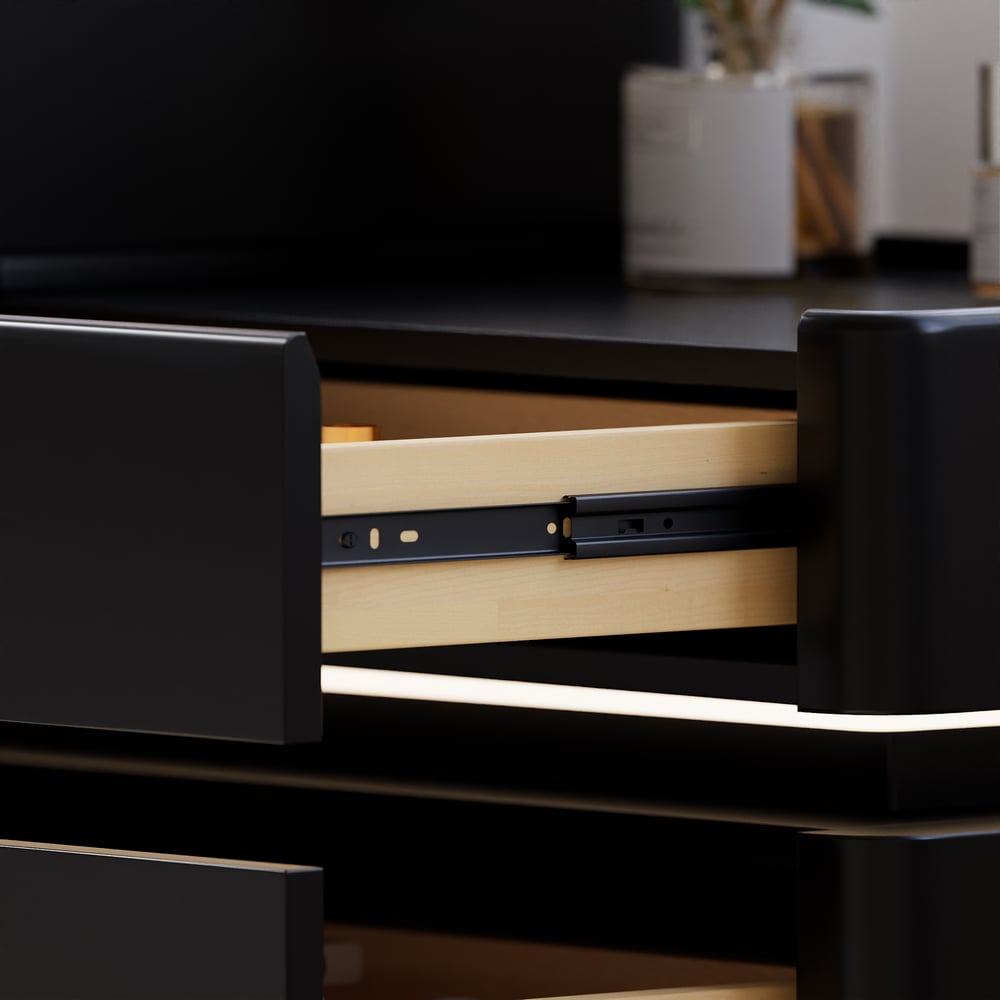 Penteadeira retrátil Lumio 1200 mm Smart Makeup Vanity com espelho e luzes Imagem da janela