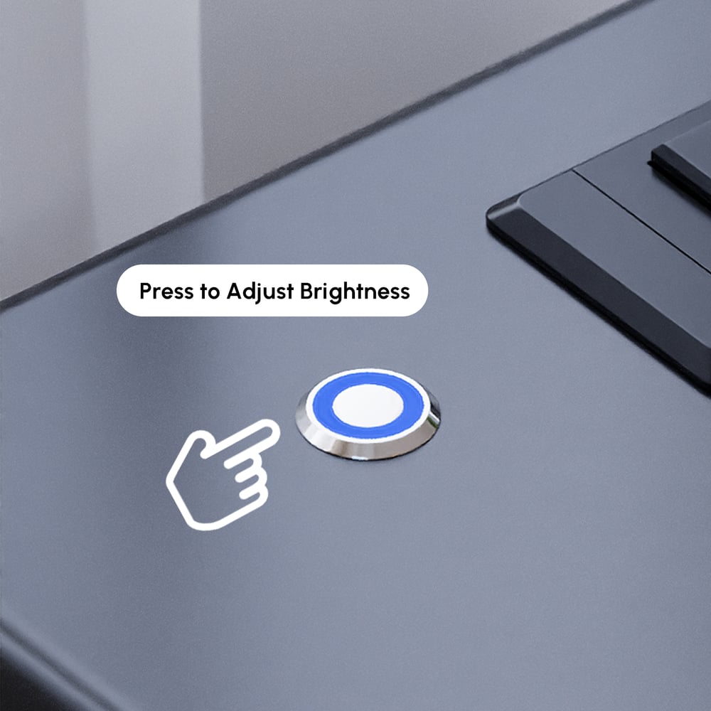 Penteadeira retrátil Lumio 1200 mm Smart Makeup Vanity com espelho e luzes Imagem da janela