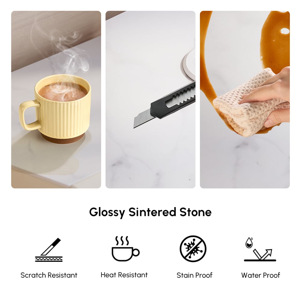 Humply Leather 2-Drawer Smart LED Nightstand window image