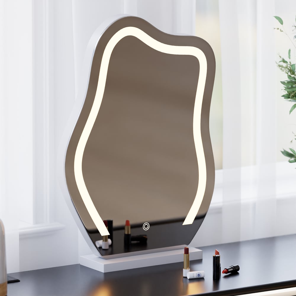 Penteadeira retrátil Lumio 1200 mm Smart Makeup Vanity com espelho e luzes Imagem da janela