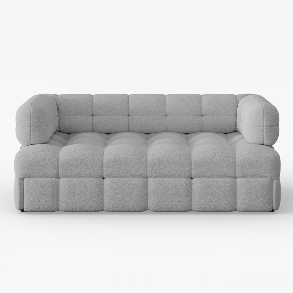 1670mm Boucle Convertible rozkładana sofa rozkładana kanapa 2-osobowa obraz okna