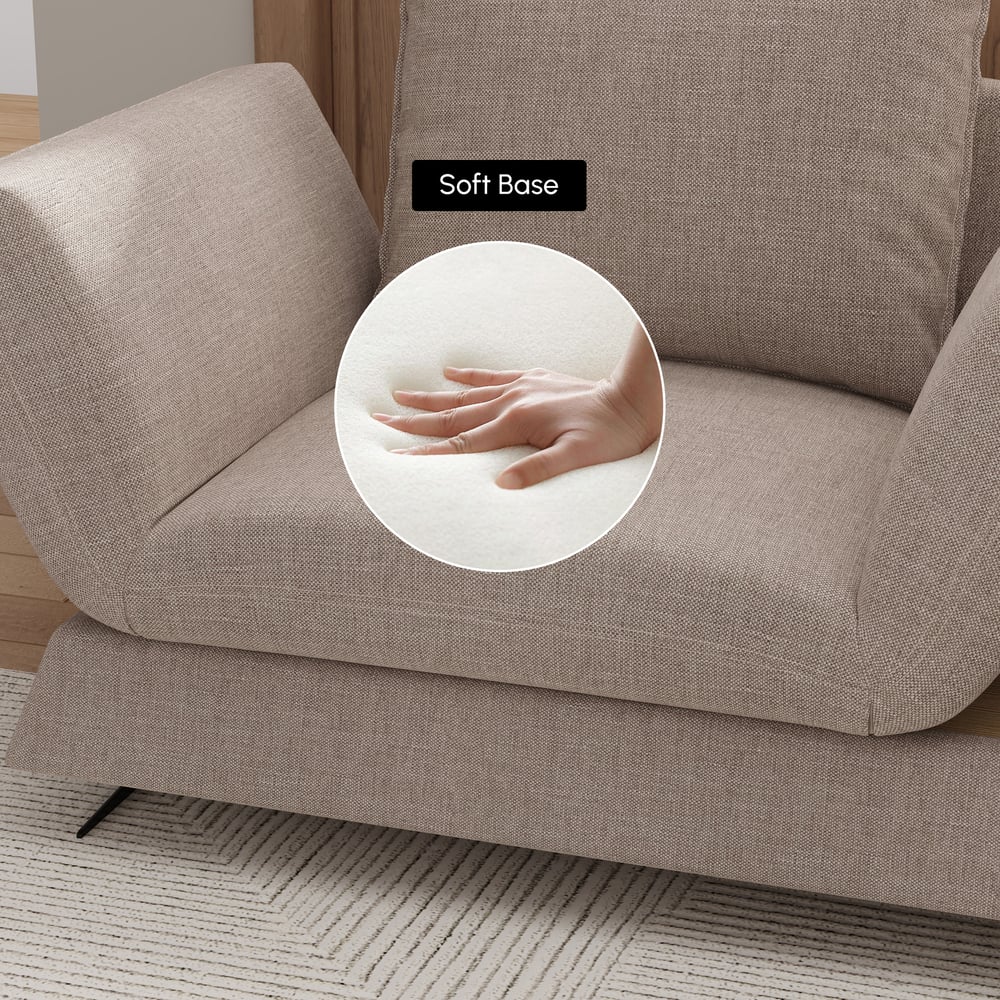 2130 mm draaibare converteerbare slaapbank van katoen en linnen Vensterafbeelding