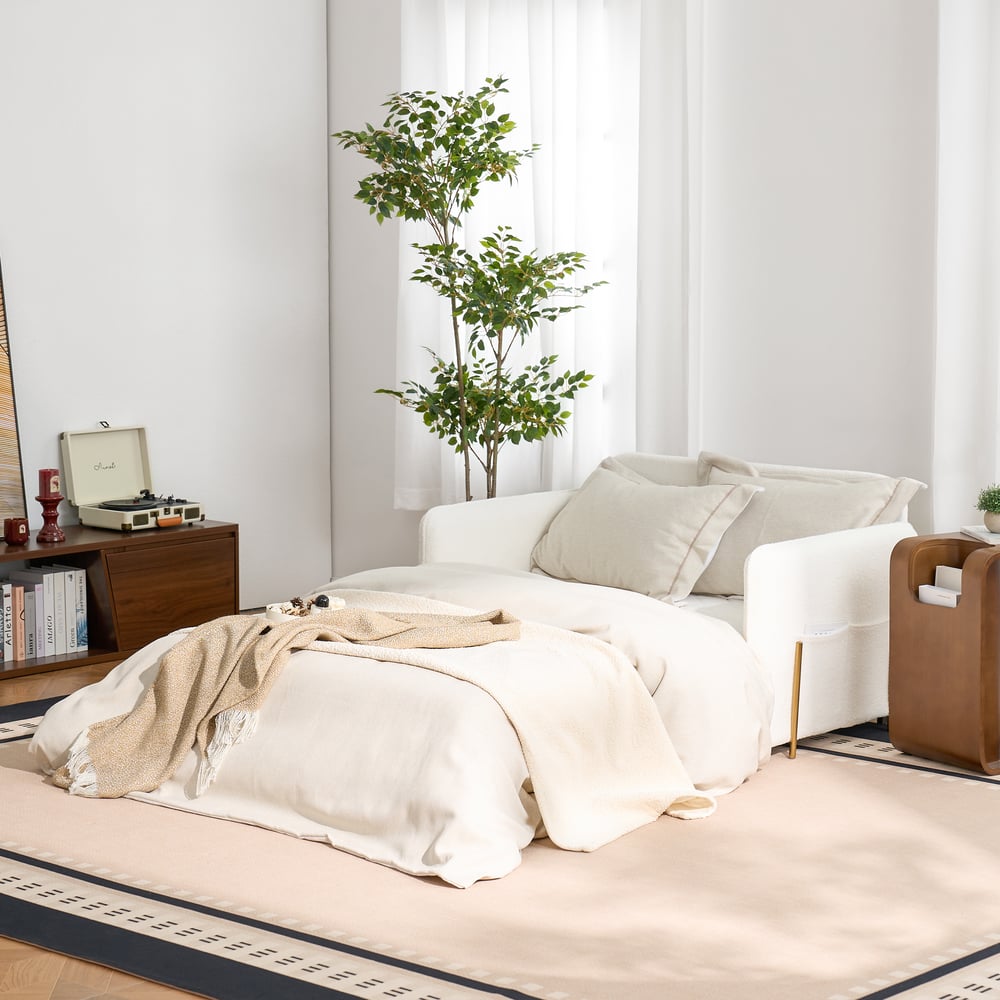 Cream Sofa Bed window image