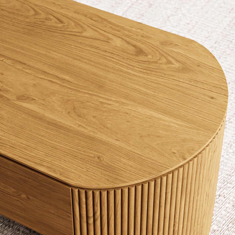 Table basse ovale à plateau relevable naturel de 1200 mm, moderne du milieu du siècle image de fenêtre