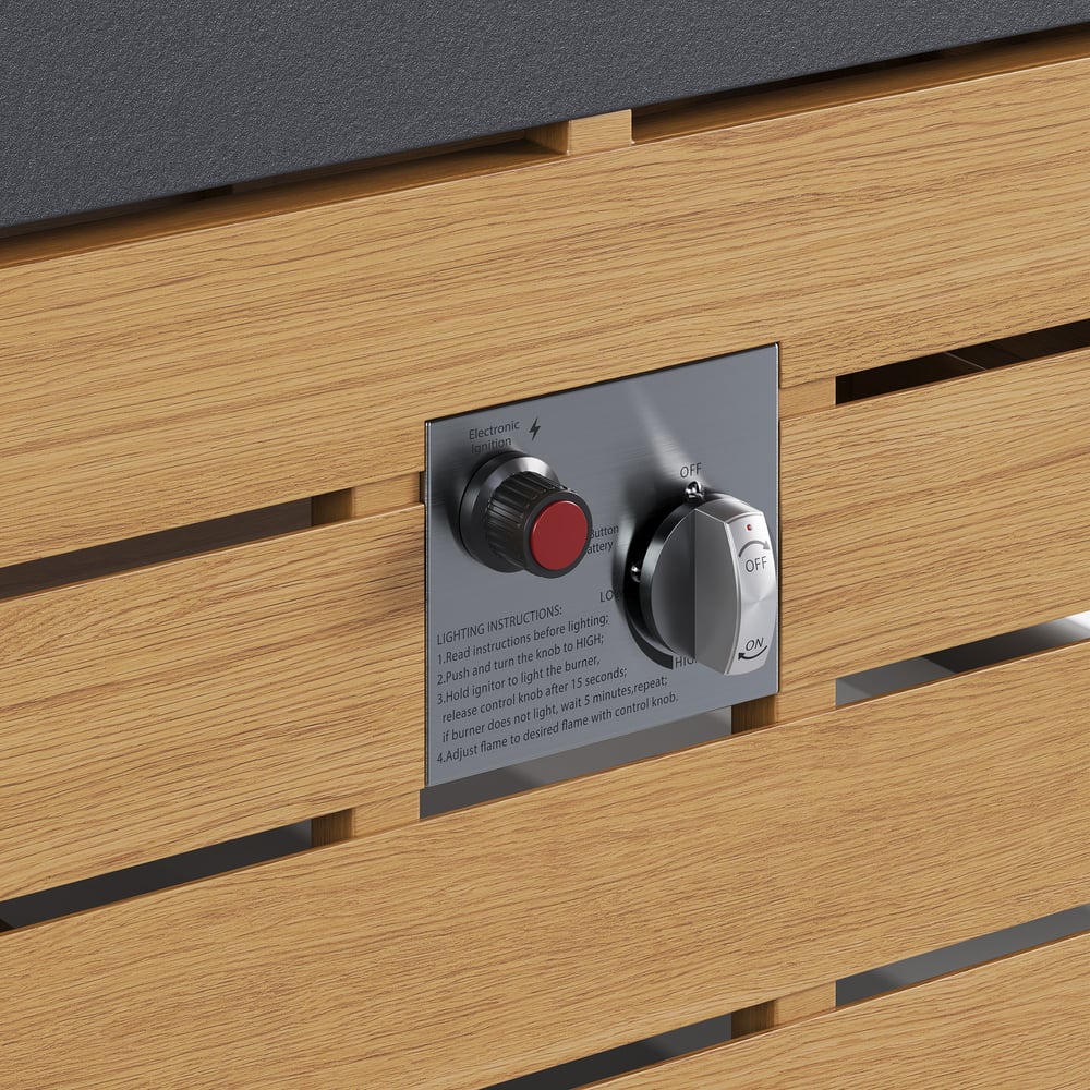 Axis 47.2" Smokeless Metal Propane Fire Pit Table with Lid Cover for Outdoor Patio window image