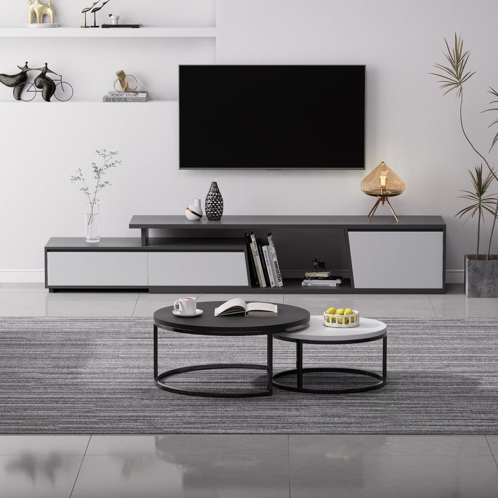 Fero Extendable TV Stand with 3 Drawers(1800mm-3048mm) window image