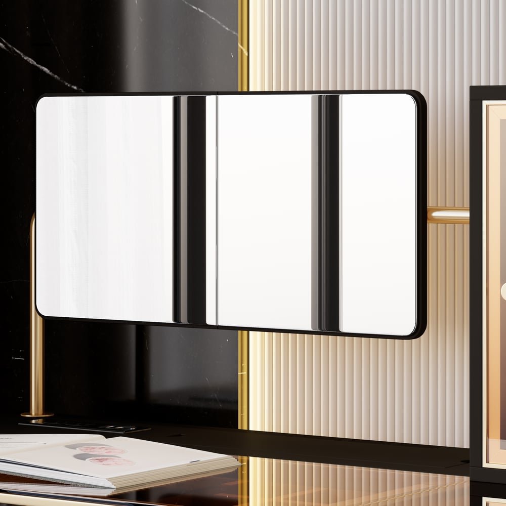 Ensemble de maquillage Chanor, coiffeuse à miroir avec rangement pour bijoux, armoire et tabouret image de fenêtre