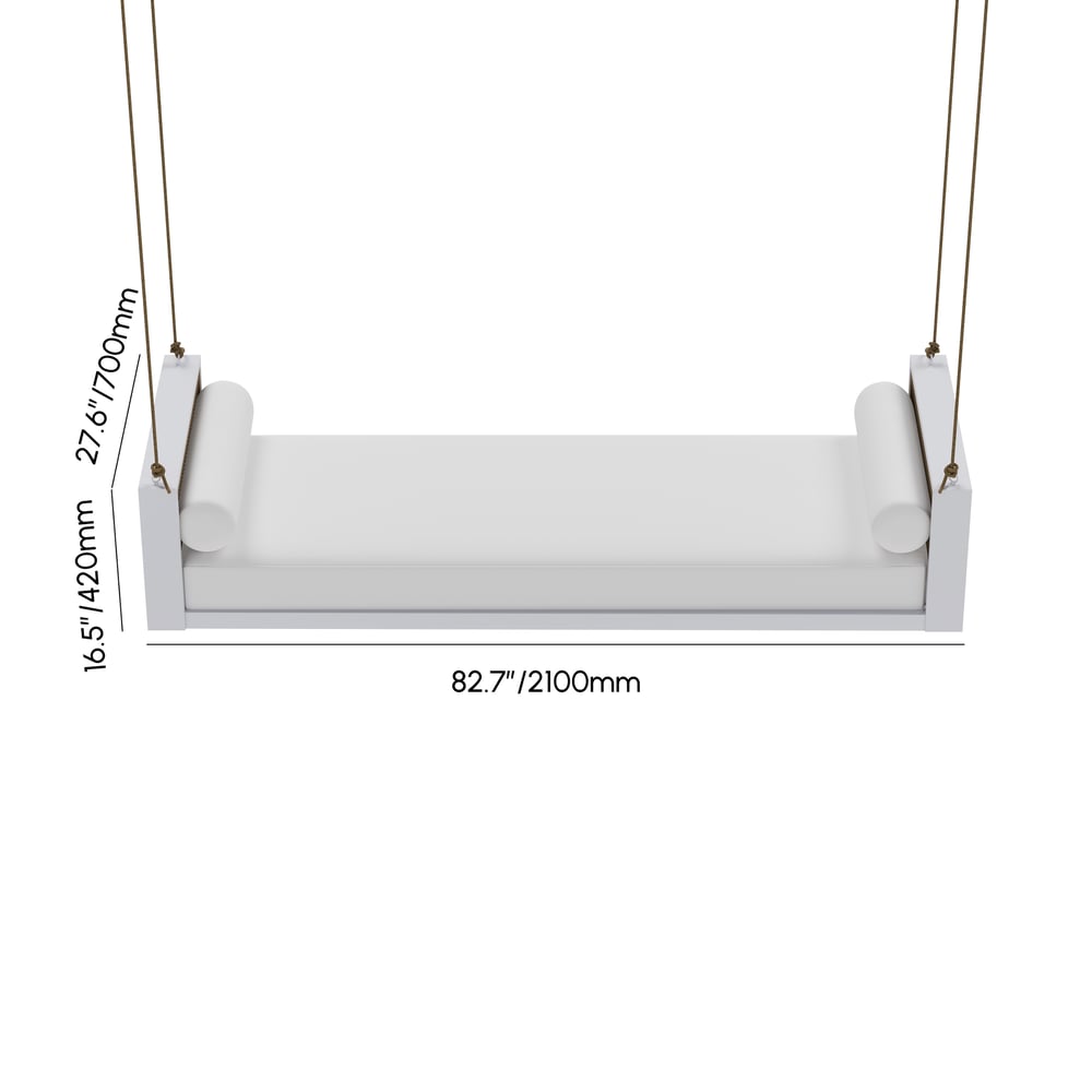 Espreguiçadeira giratória de jardim ao ar livre com almofada Imagem com pesos e dimensões