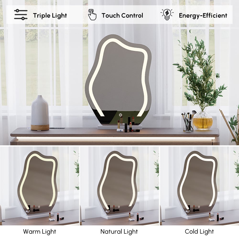 Lumio 1200mm Smart Makeup Vanity Retractable Dressing Table with Mirror & Lights window image