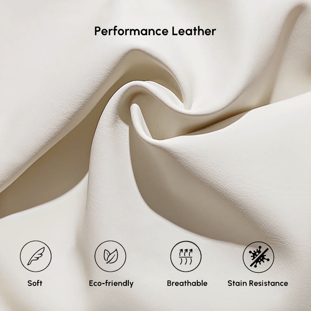 Leather Round Makeup Vanity Stool with Back Accent Chair window image