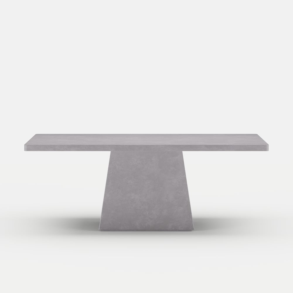 79" Modern Rectangular Gray Dining Table, Indoor/Outdoor, Seats 6-8 window image