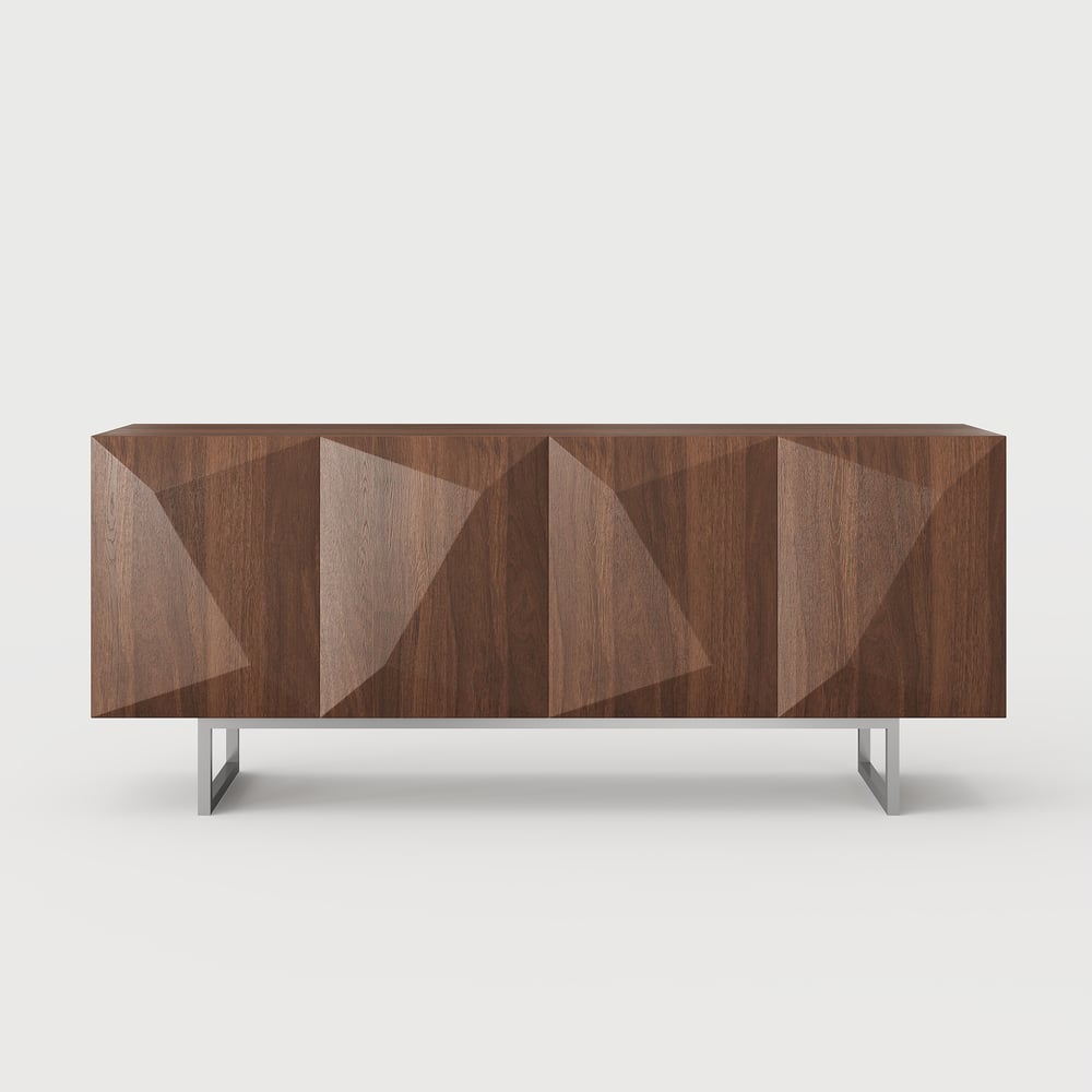 Armoire de cuisine moderne en noyer et argent de 1803 mm avec étagères réglables image de fenêtre